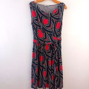 MOSCHINO CHEAP & CHIC Print Dress Vintage A-Line 90s Luxury Fashion size 12